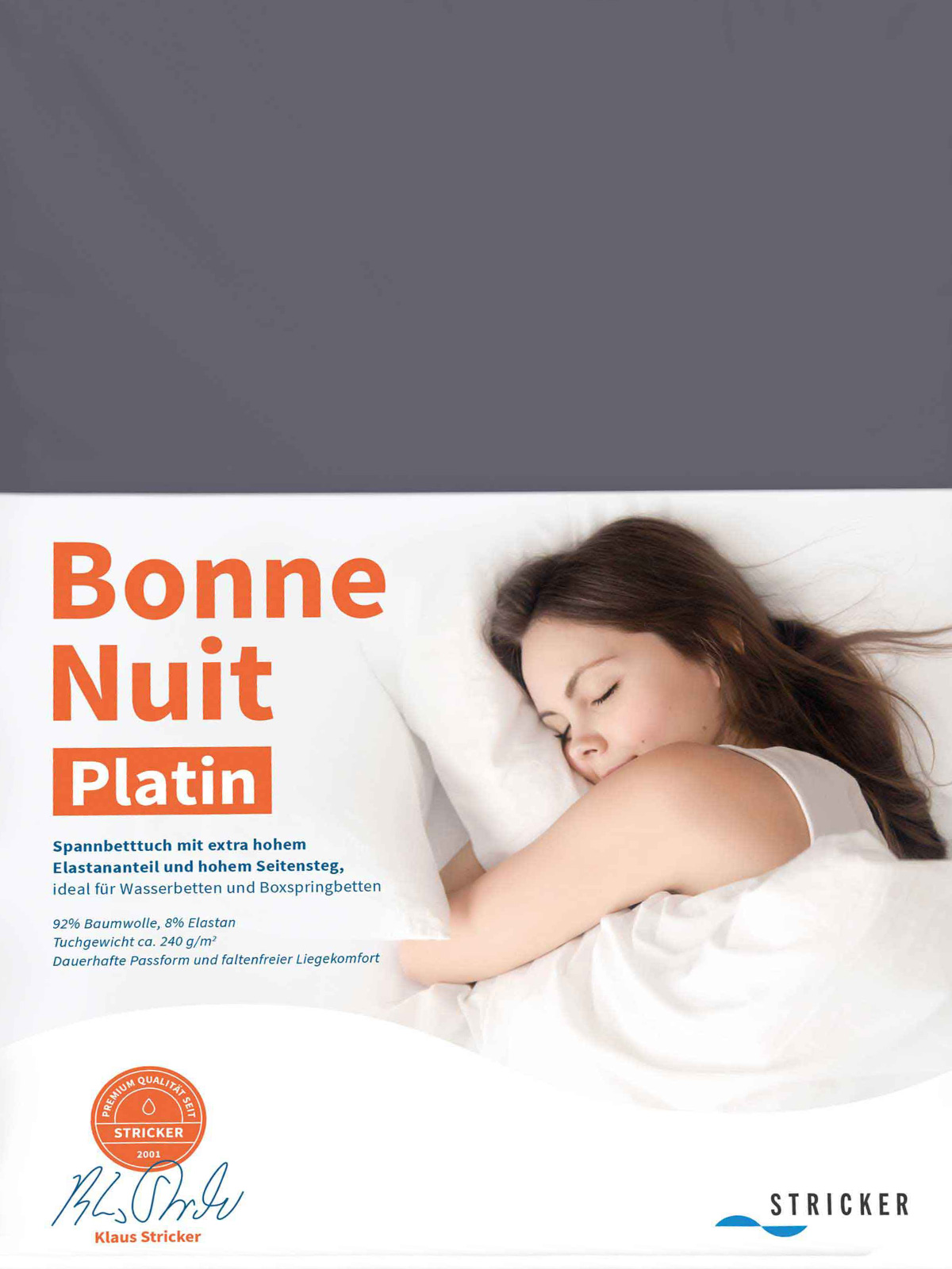 Stricker Spannbettlaken Bonne Nuit Platin